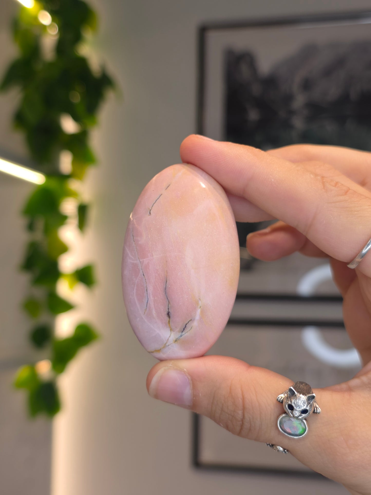 High Grade Australian Pink Opal Palm Stones