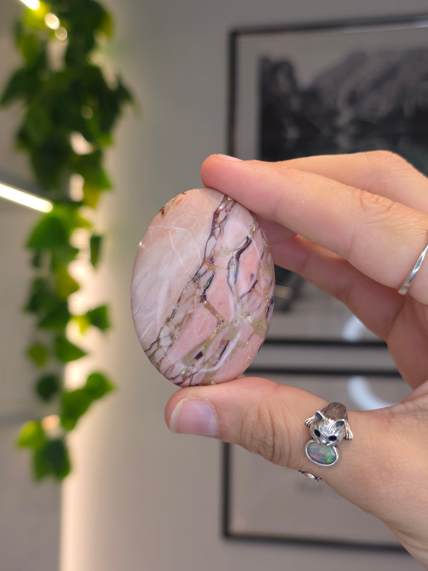 High Grade Australian Pink Opal Palm Stones