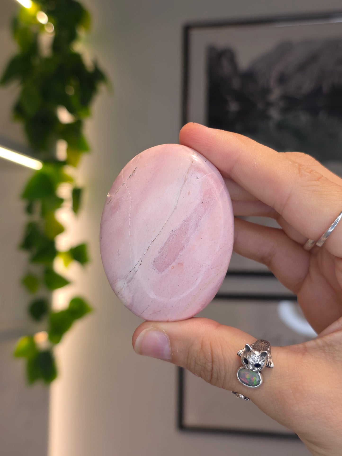 High Grade Australian Pink Opal Palm Stones