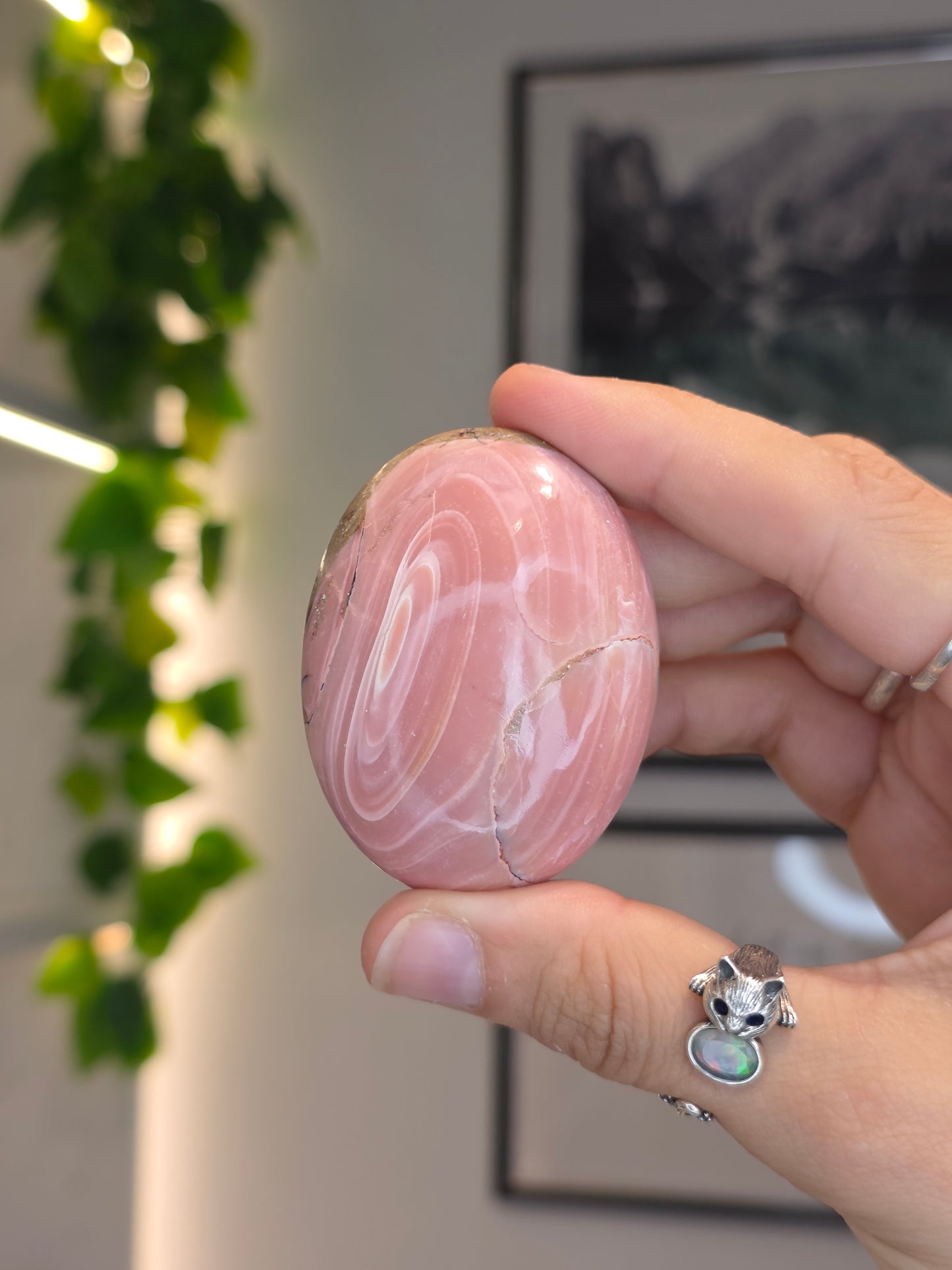 High Grade Australian Pink Opal Palm Stones