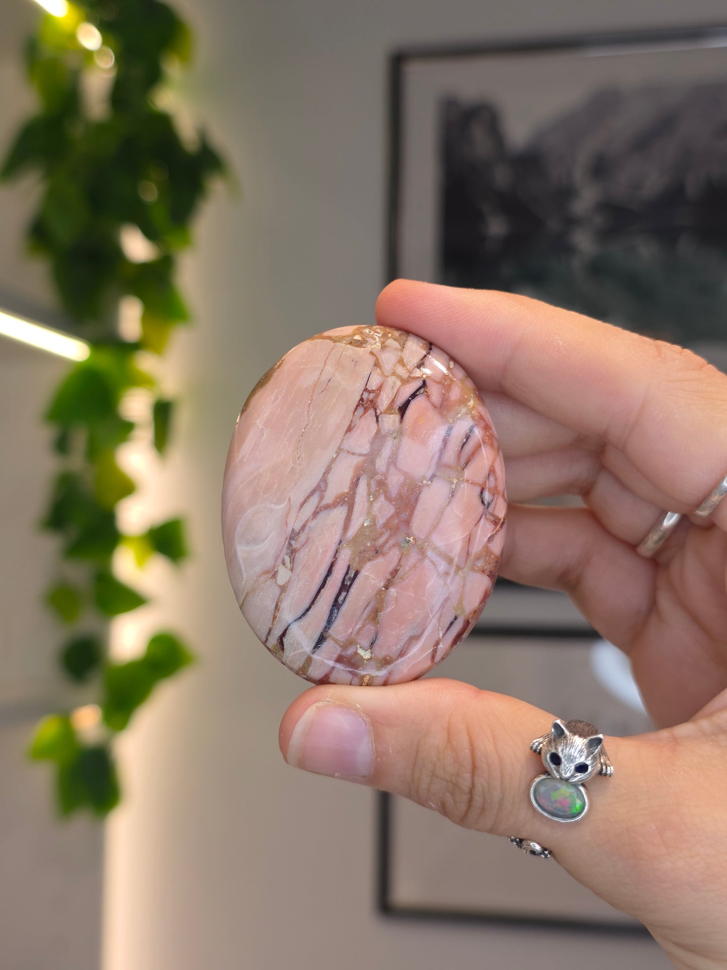 High Grade Australian Pink Opal Palm Stones