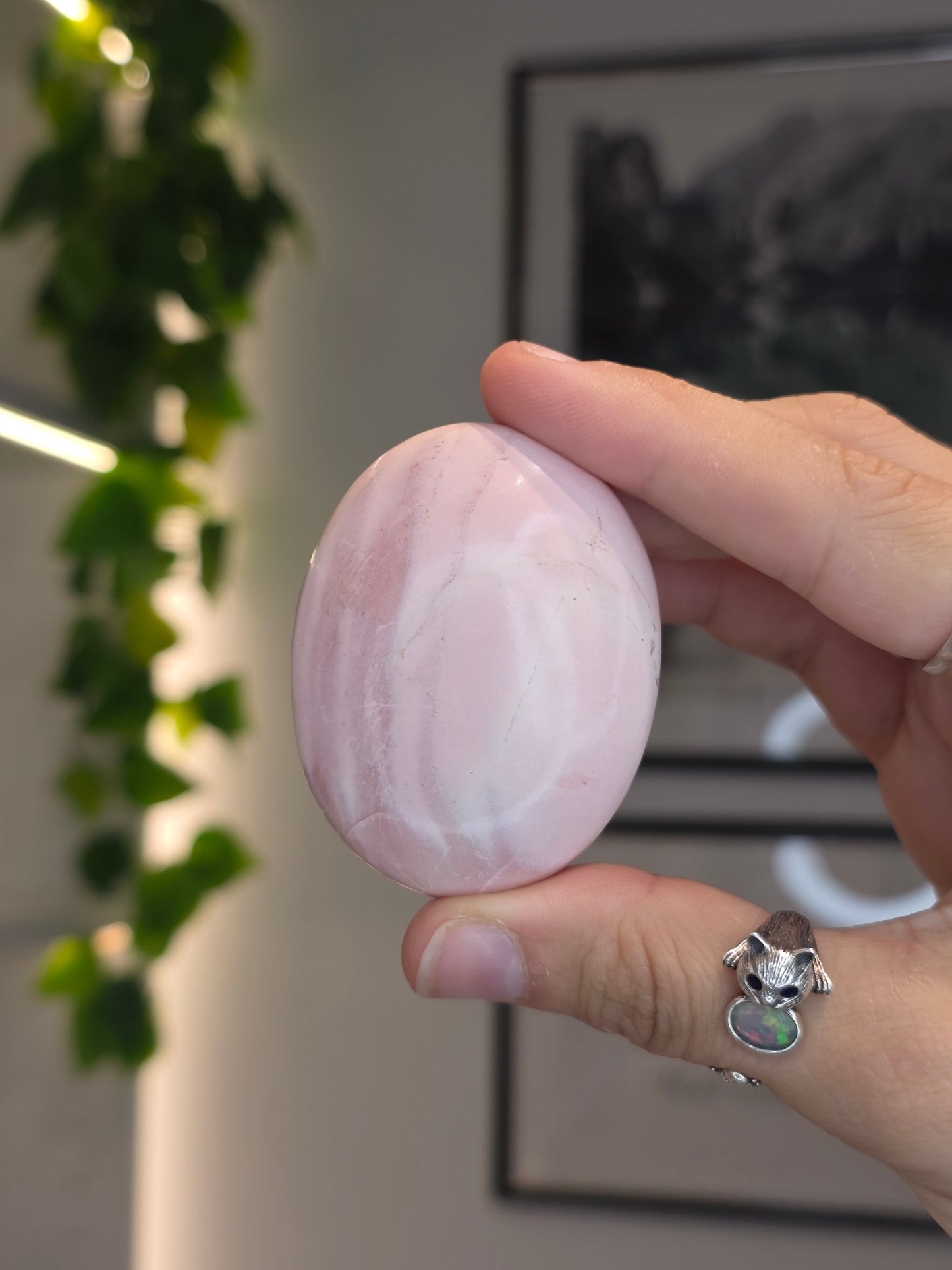 High Grade Australian Pink Opal Palm Stones