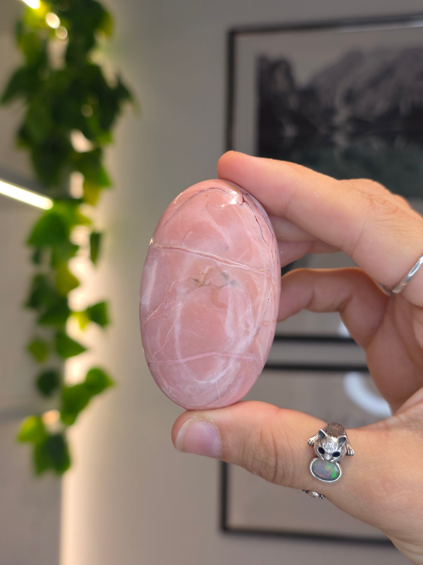 High Grade Australian Pink Opal Palm Stones