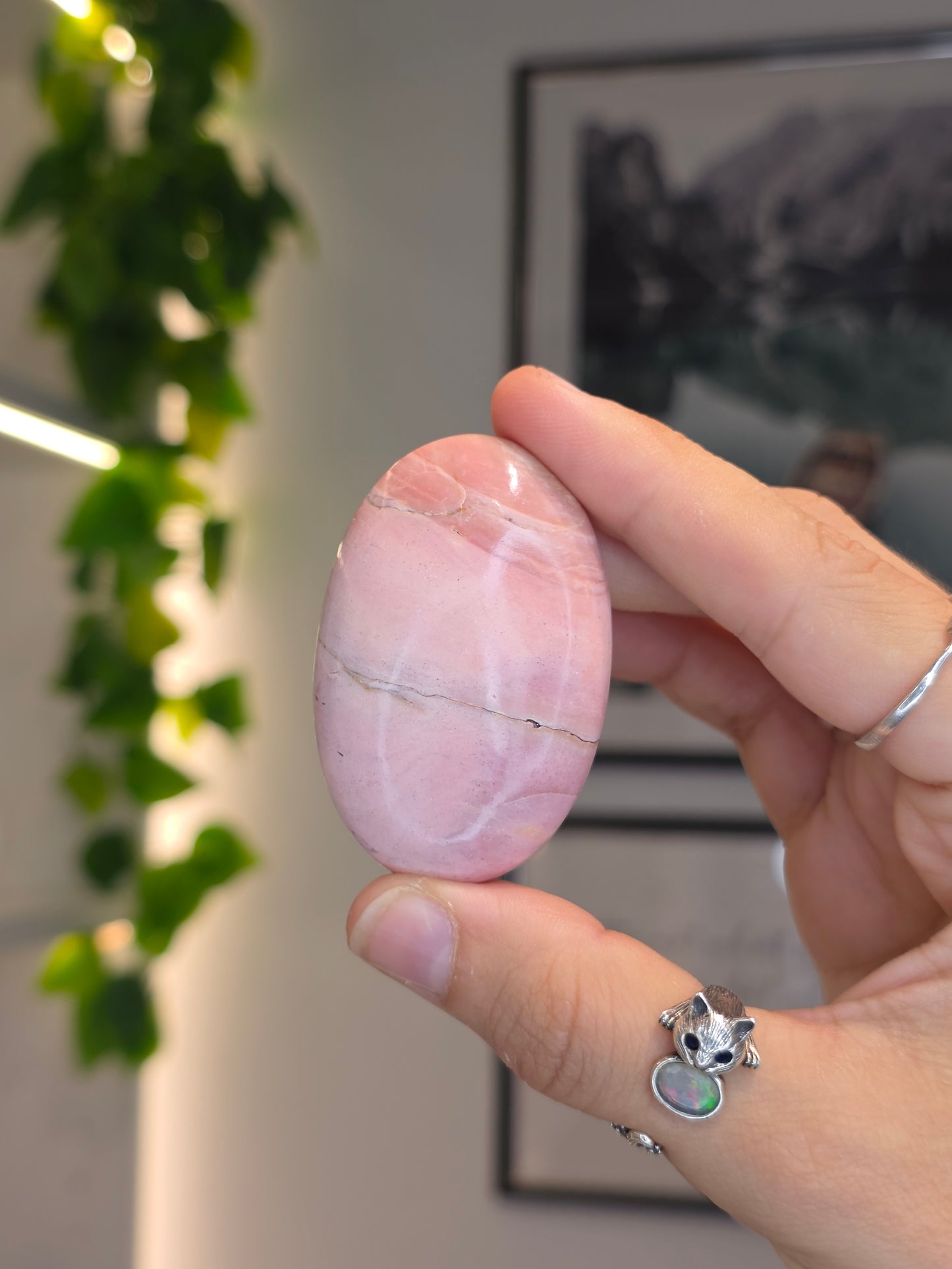 High Grade Australian Pink Opal Palm Stones