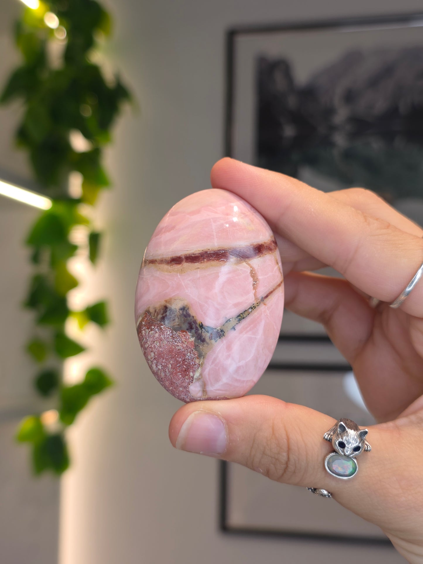 High Grade Australian Pink Opal Palm Stones