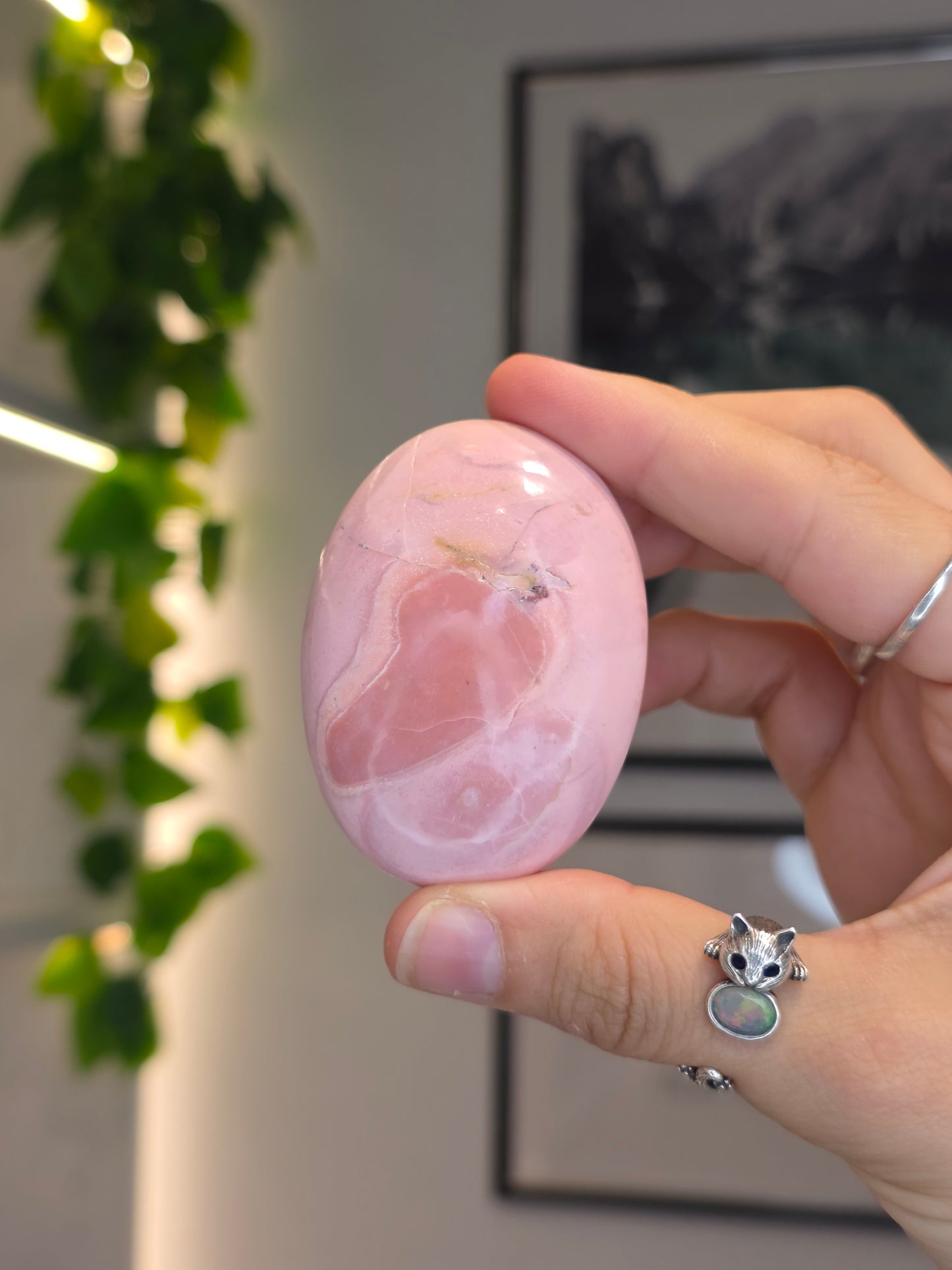 High Grade Australian Pink Opal Palm Stones