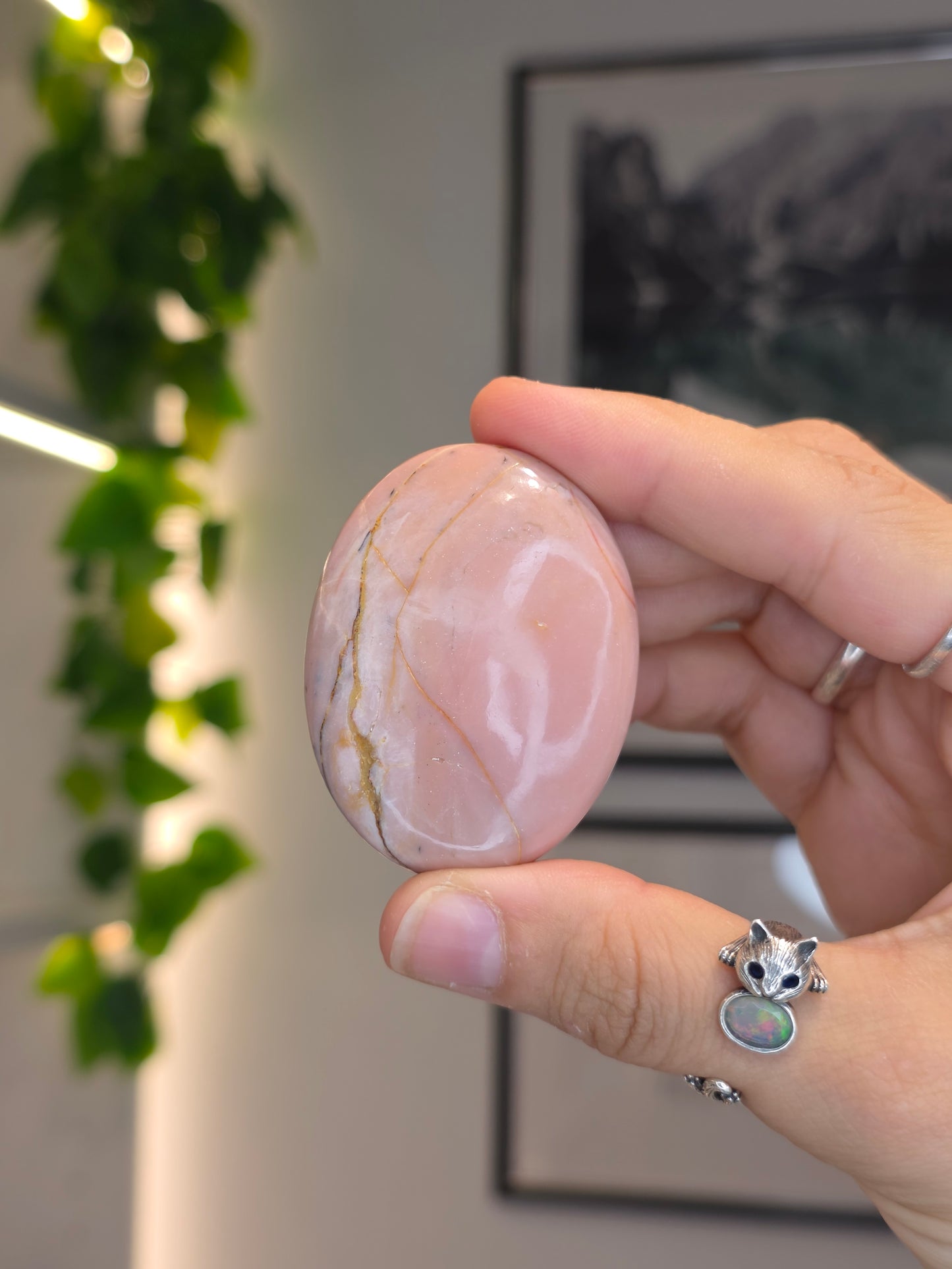 High Grade Australian Pink Opal Palm Stones