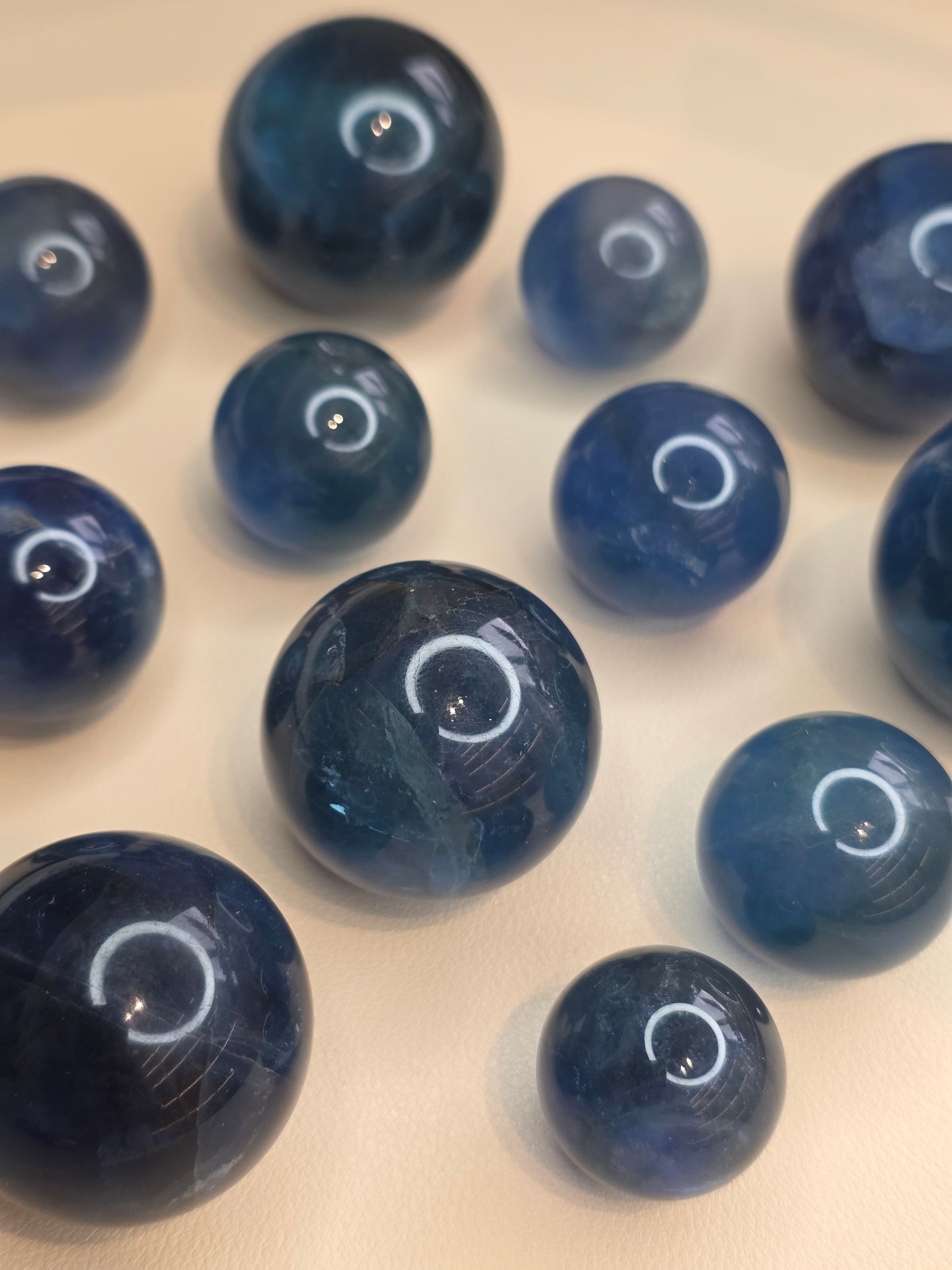 Blue Fluorite Spheres