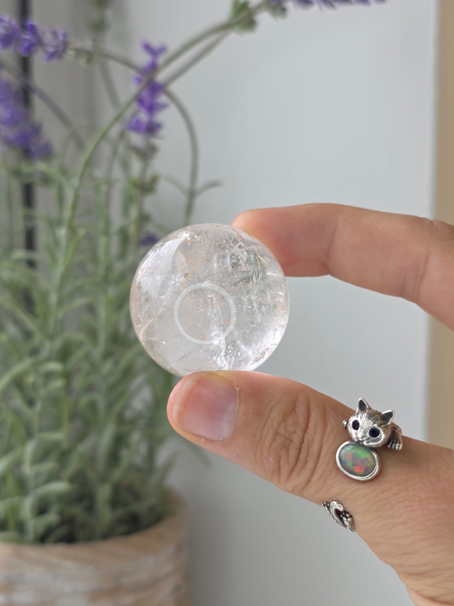 Pink Himalayan Quartz (Hematite Included) Sphere - F