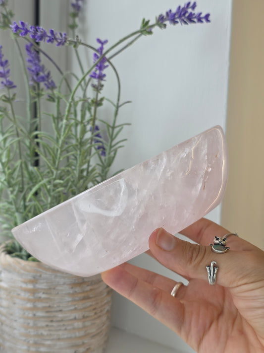 Madagascan Lavender Rose Quartz Bowl - A