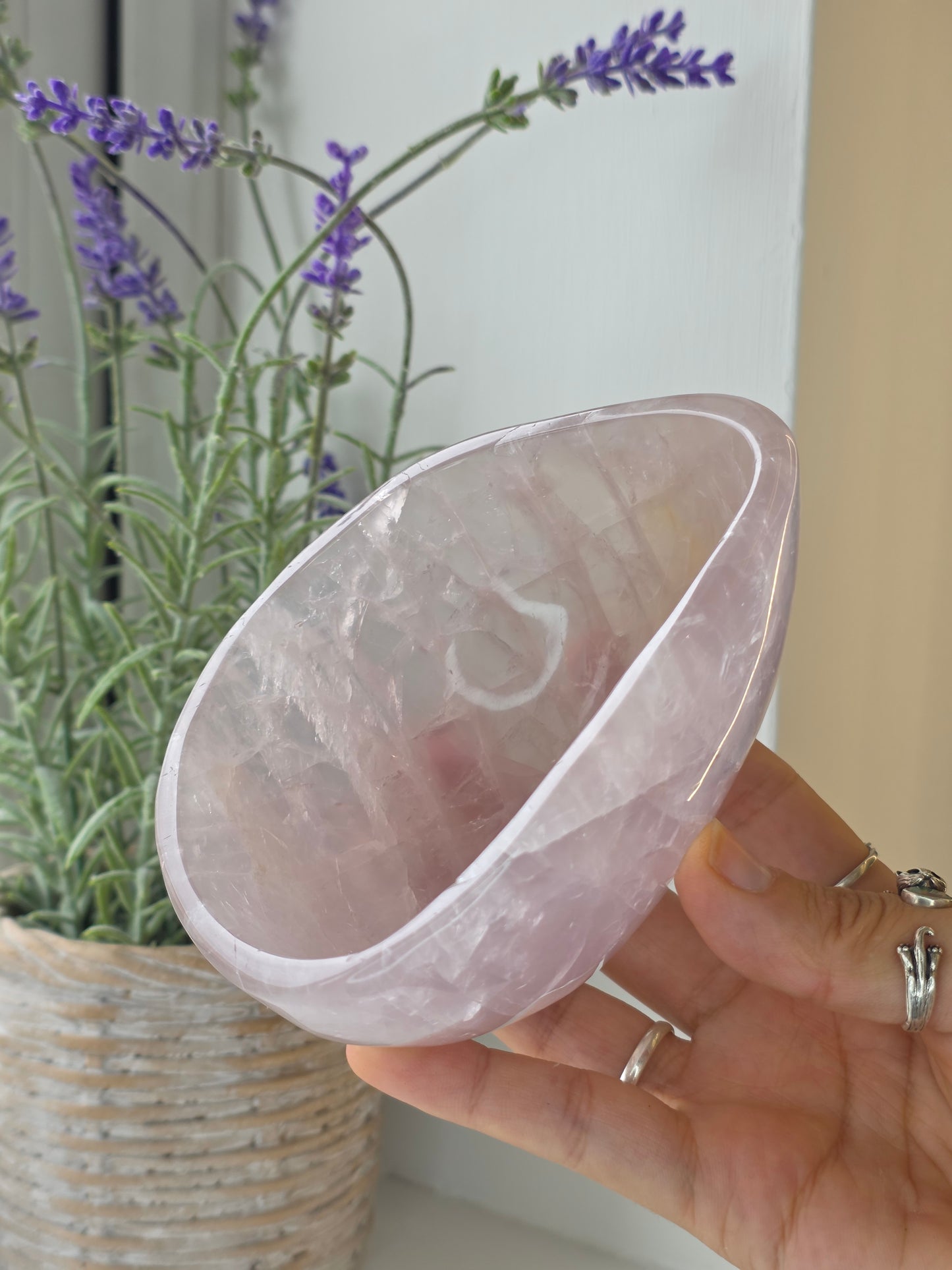 Madagascan Lavender Rose Quartz Bowl - B