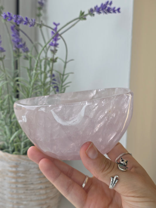 Madagascan Lavender Rose Quartz Bowl - B