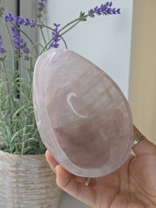 Madagascan Lavender Rose Quartz Bowl - C