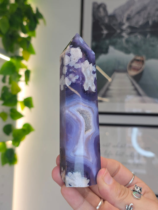 Blue Flower Agate Towers