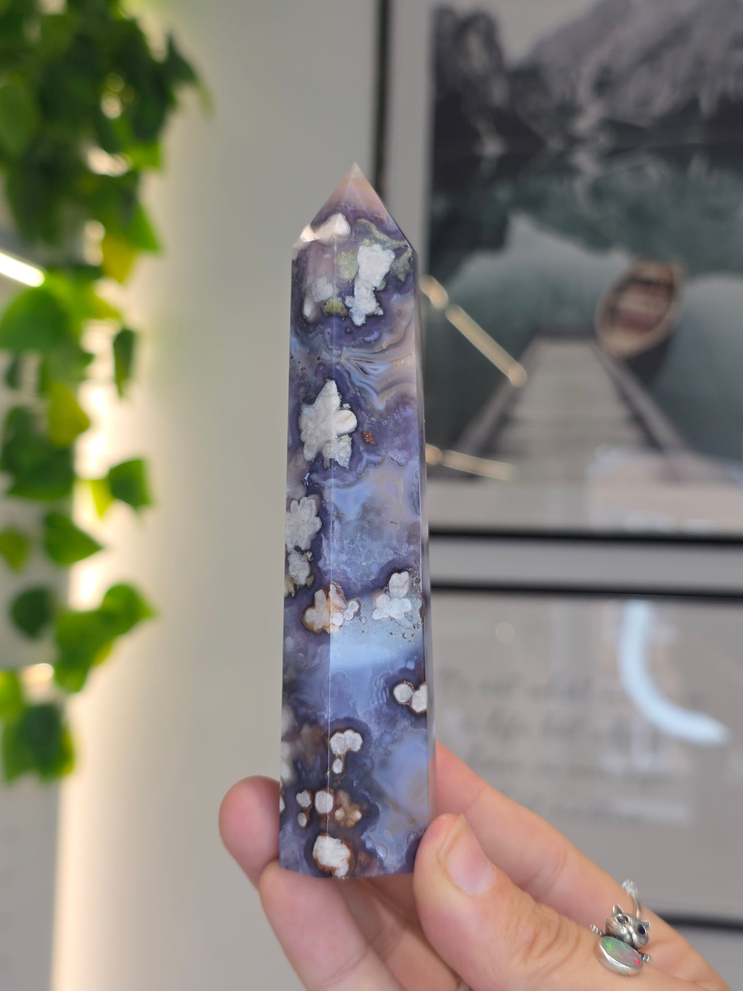 Blue Flower Agate Towers