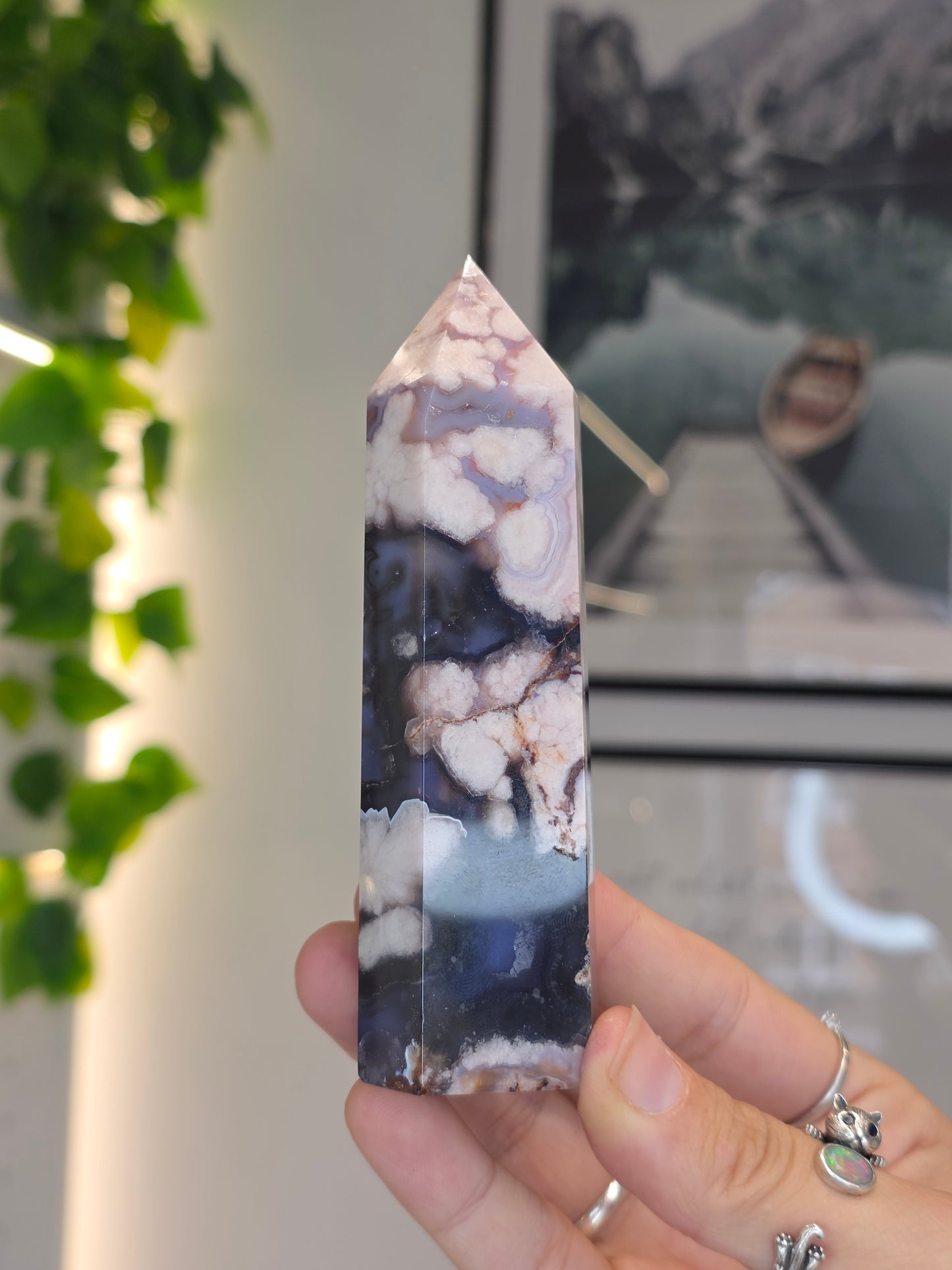 Blue Flower Agate Towers