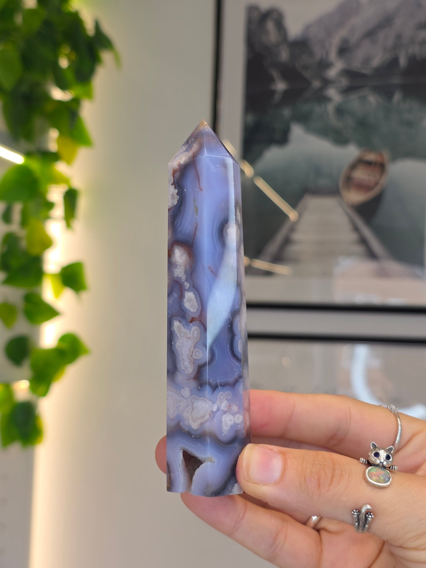 Blue Flower Agate Towers