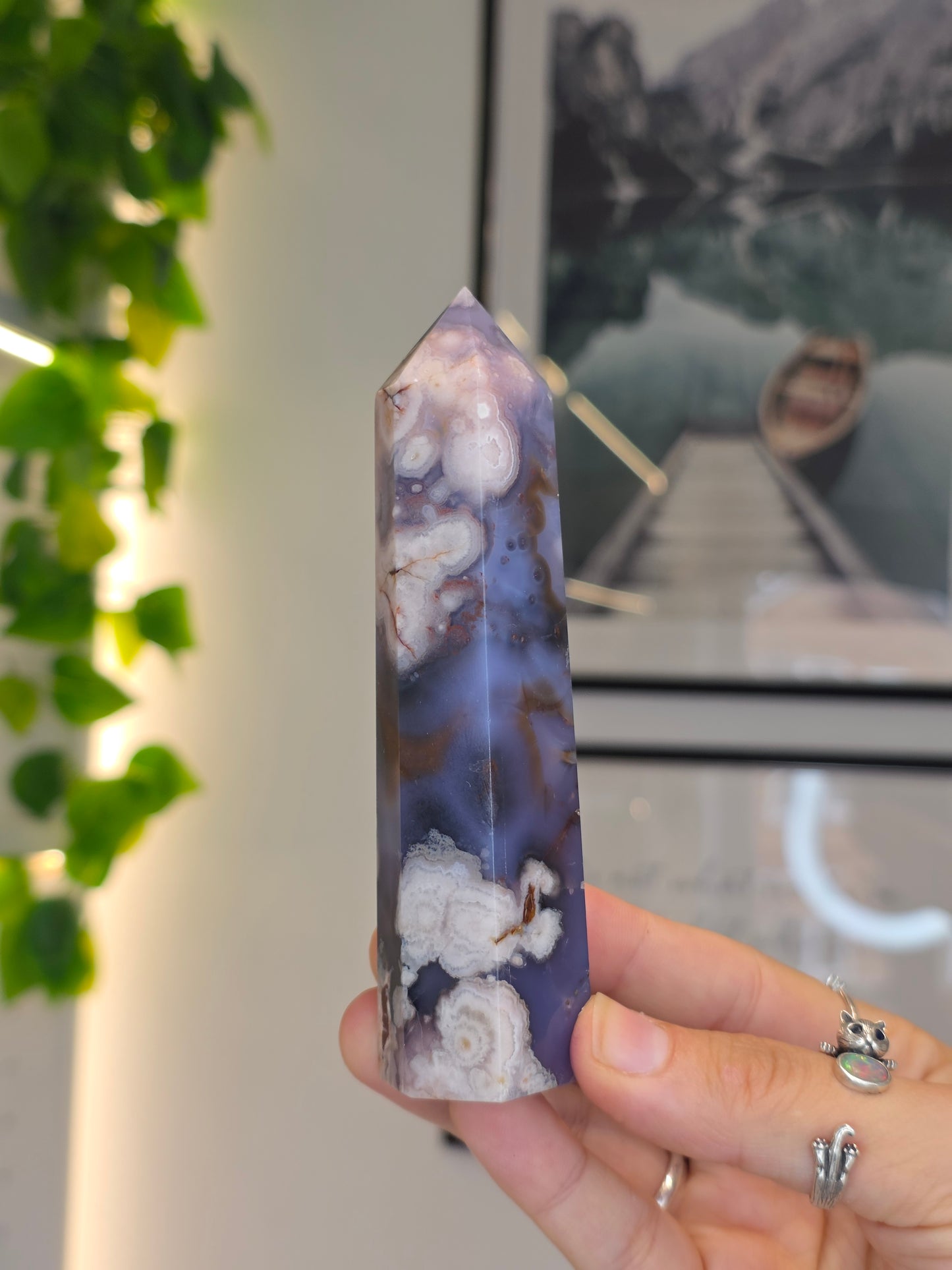 Blue Flower Agate Towers