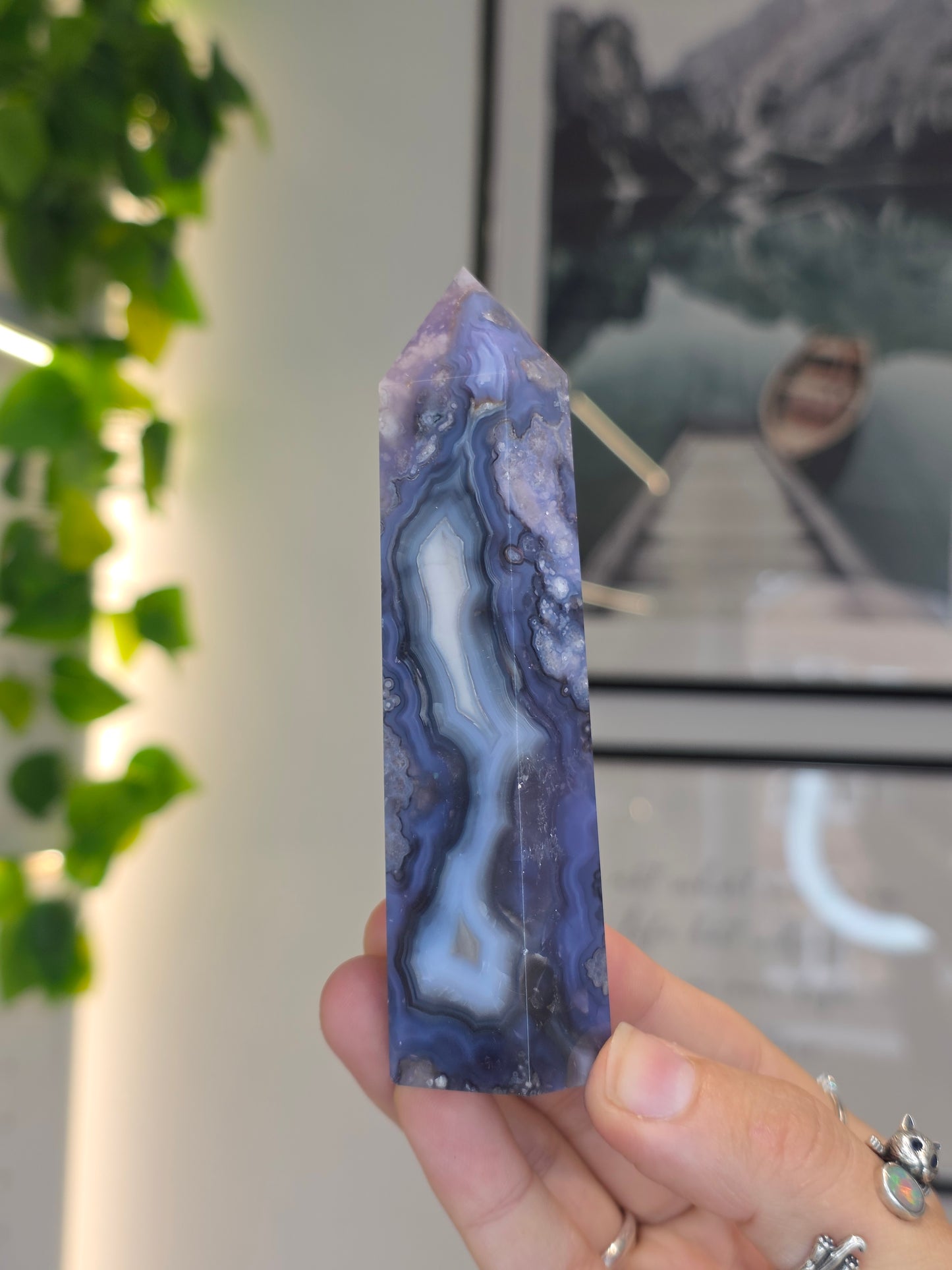 Blue Flower Agate Towers