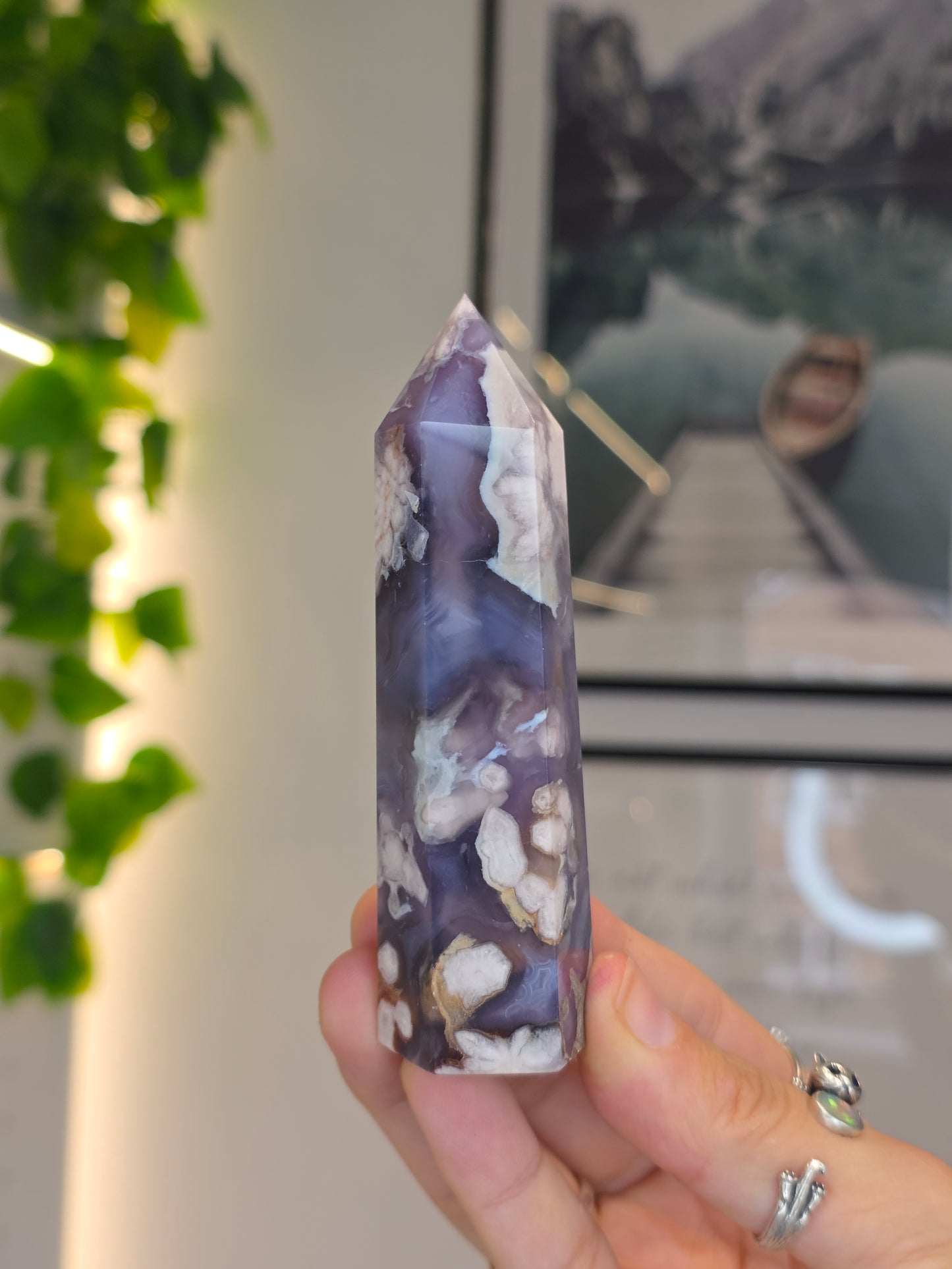 Blue Flower Agate Towers