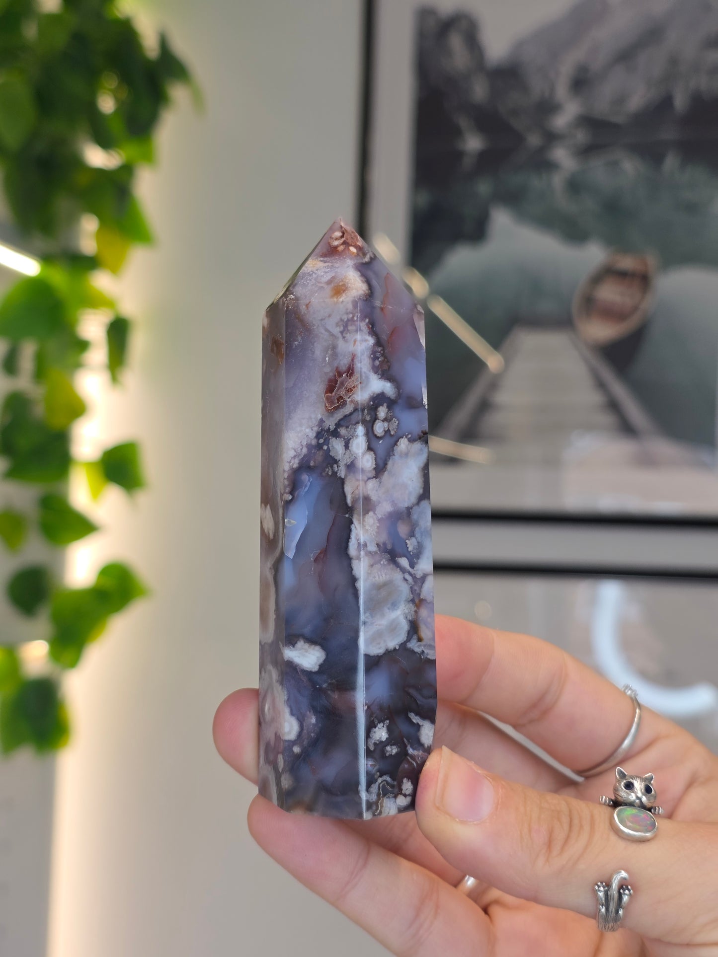 Blue Flower Agate Towers