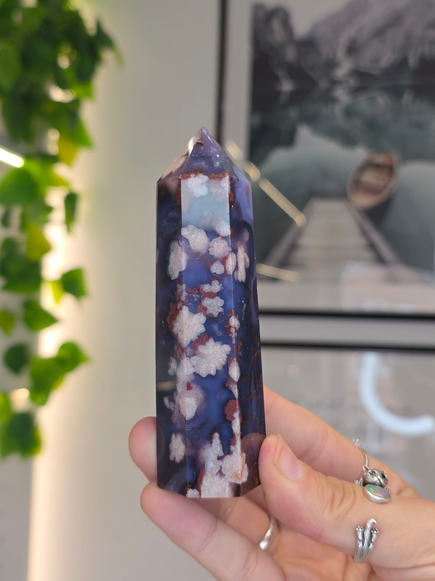 Blue Flower Agate Towers