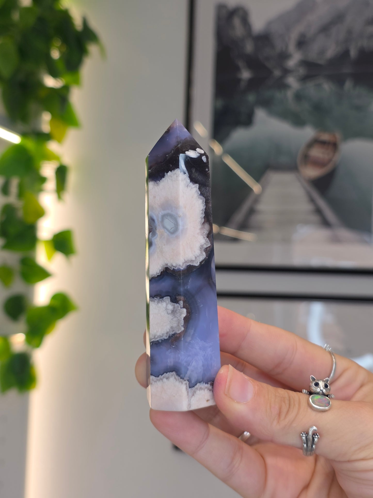 Blue Flower Agate Towers