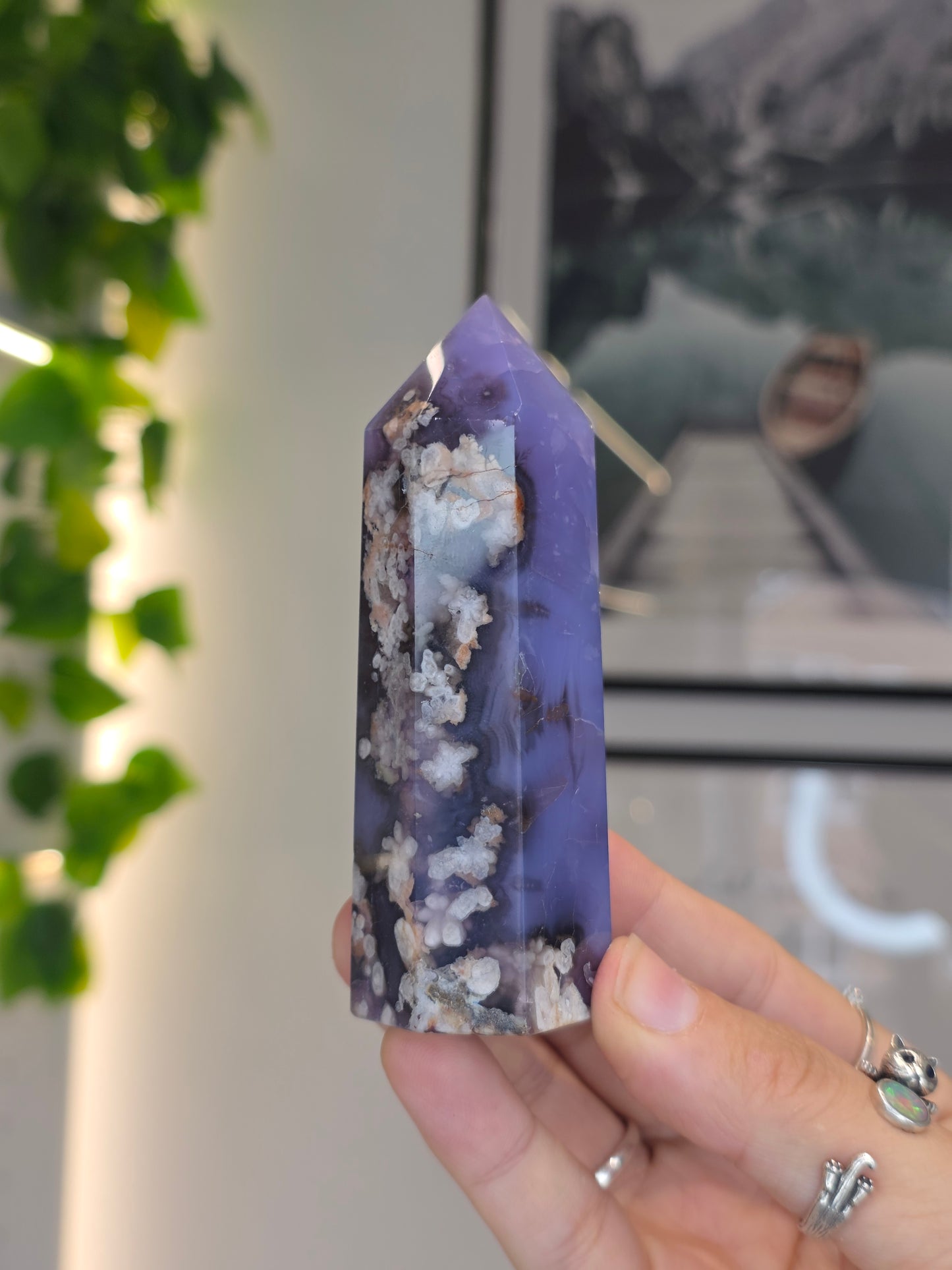 Blue Flower Agate Towers
