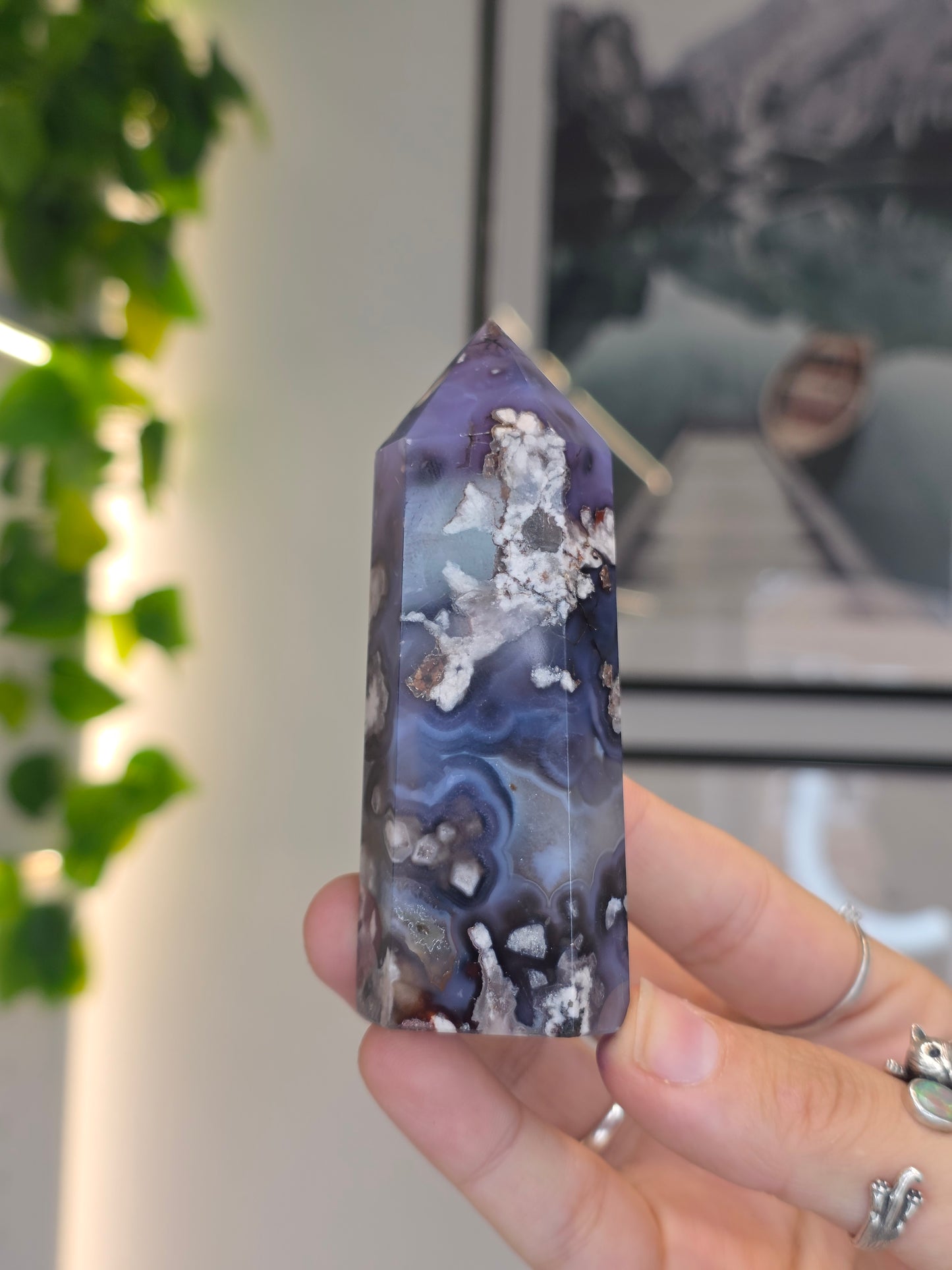 Blue Flower Agate Towers