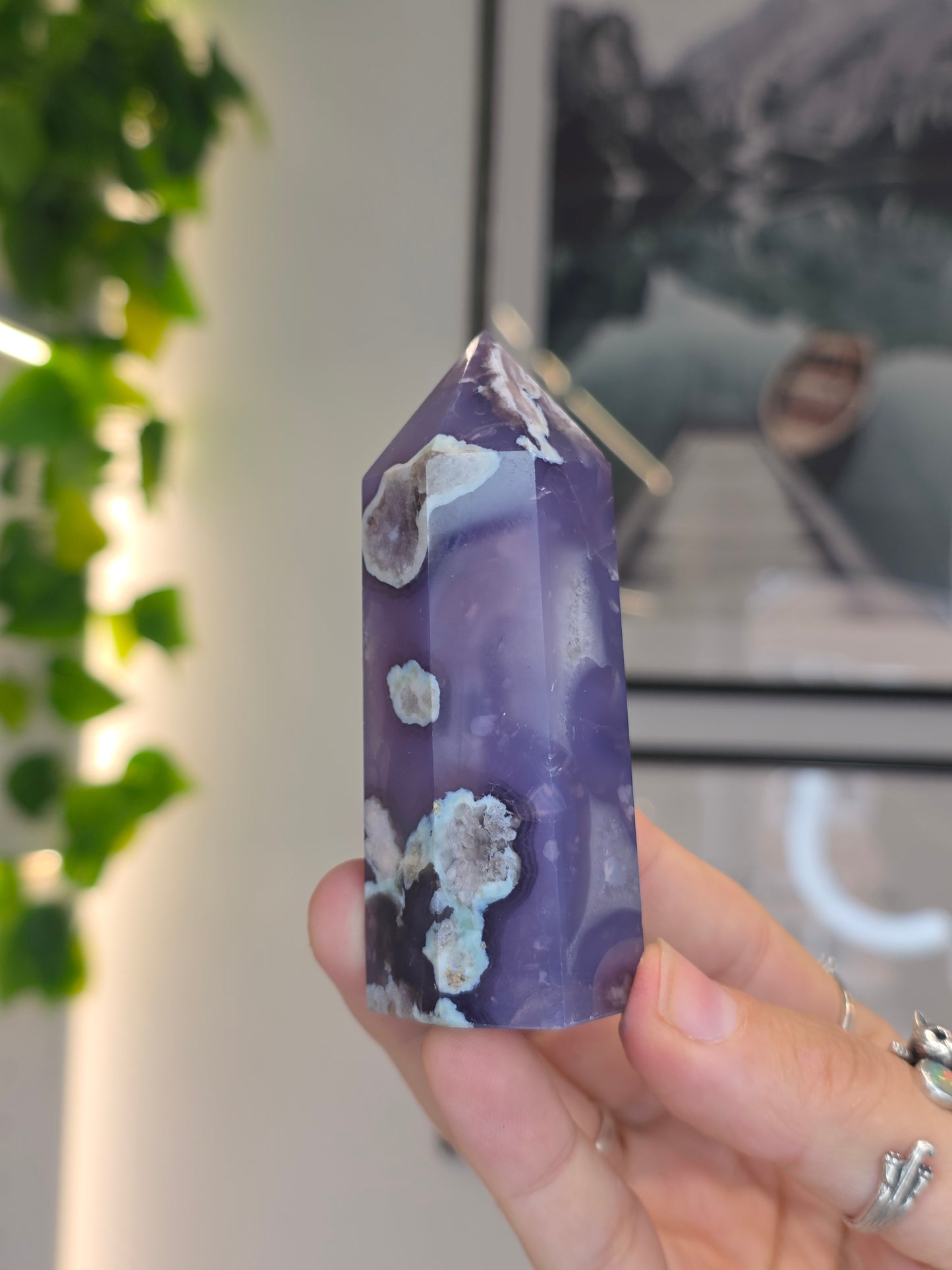 Blue Flower Agate Towers