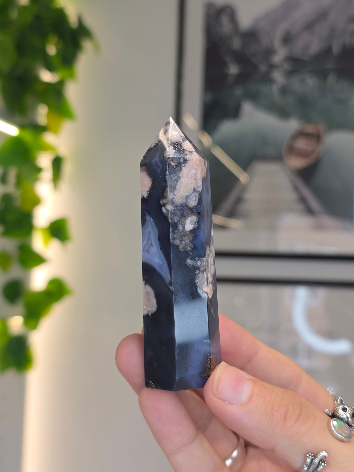 Blue Flower Agate Towers