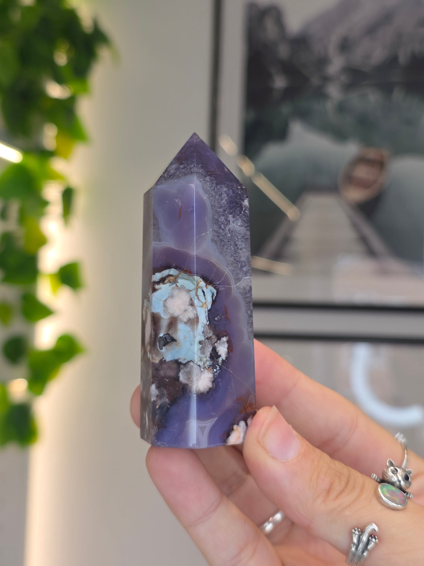 Blue Flower Agate Towers