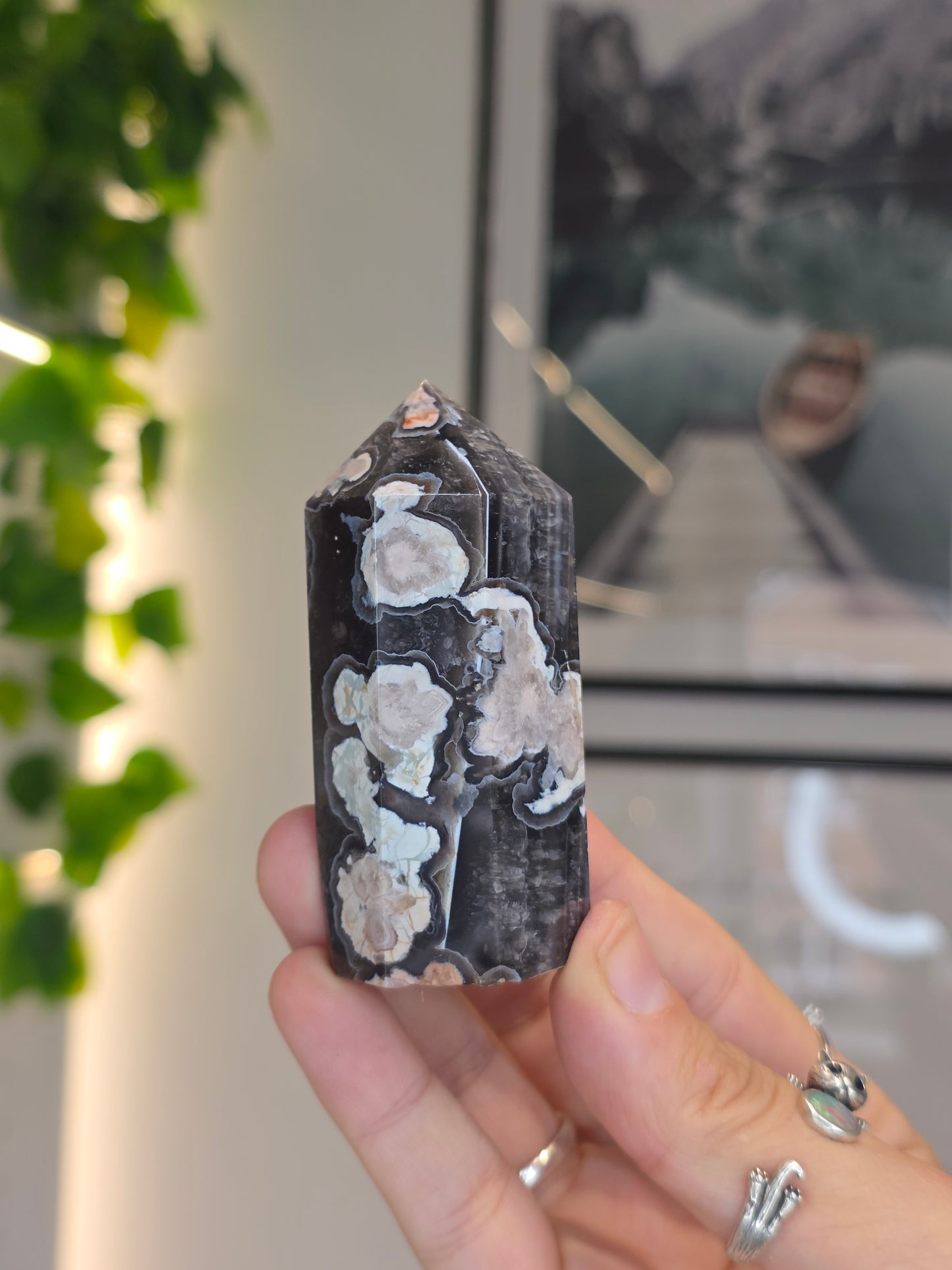 Blue Flower Agate Towers