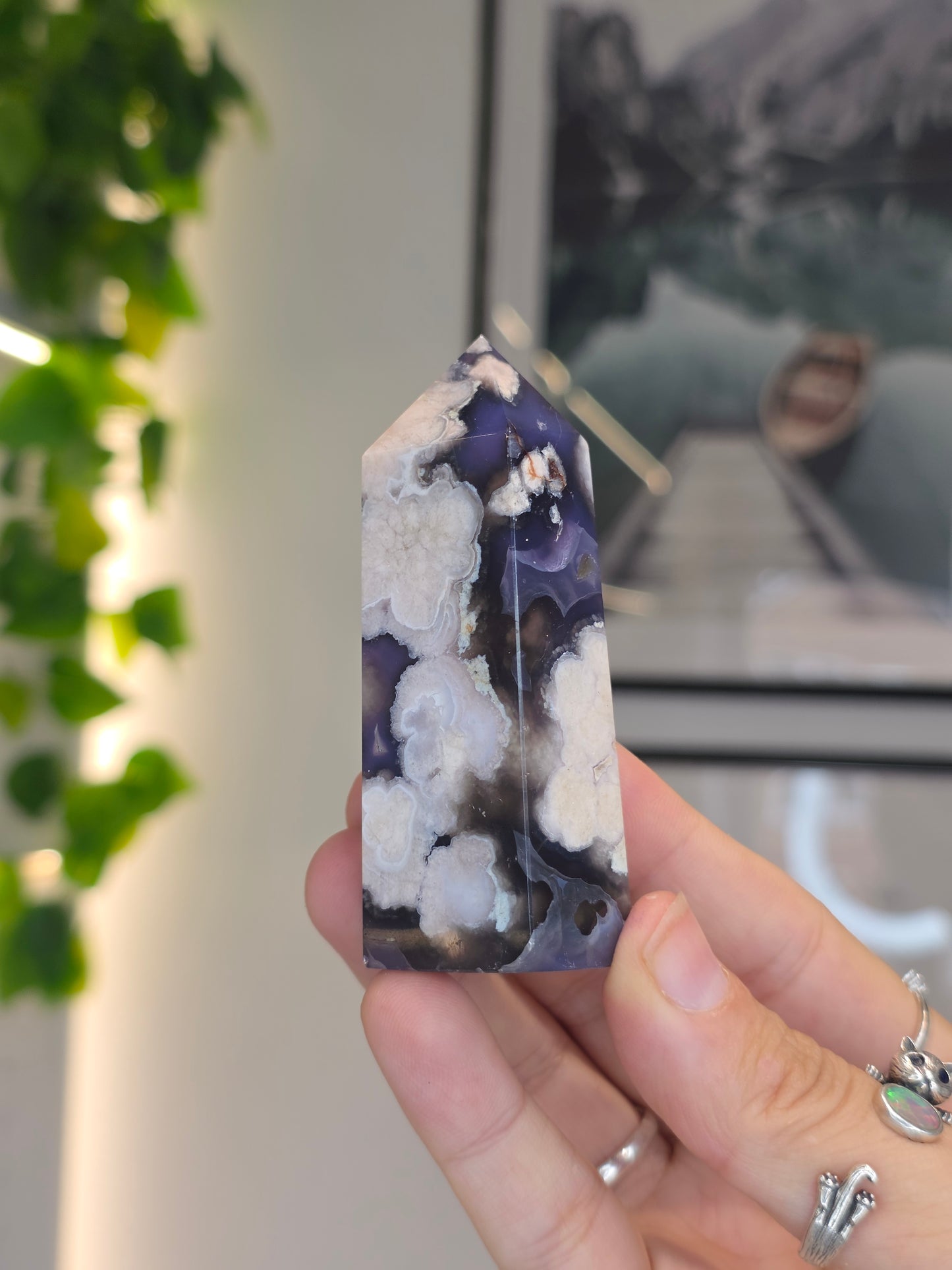 Blue Flower Agate Towers