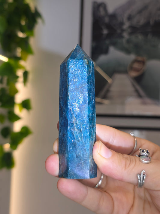 Flashy Blue Apatite Towers