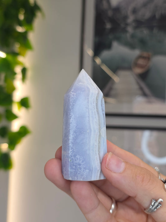 Blue Lace Agate Tower - A