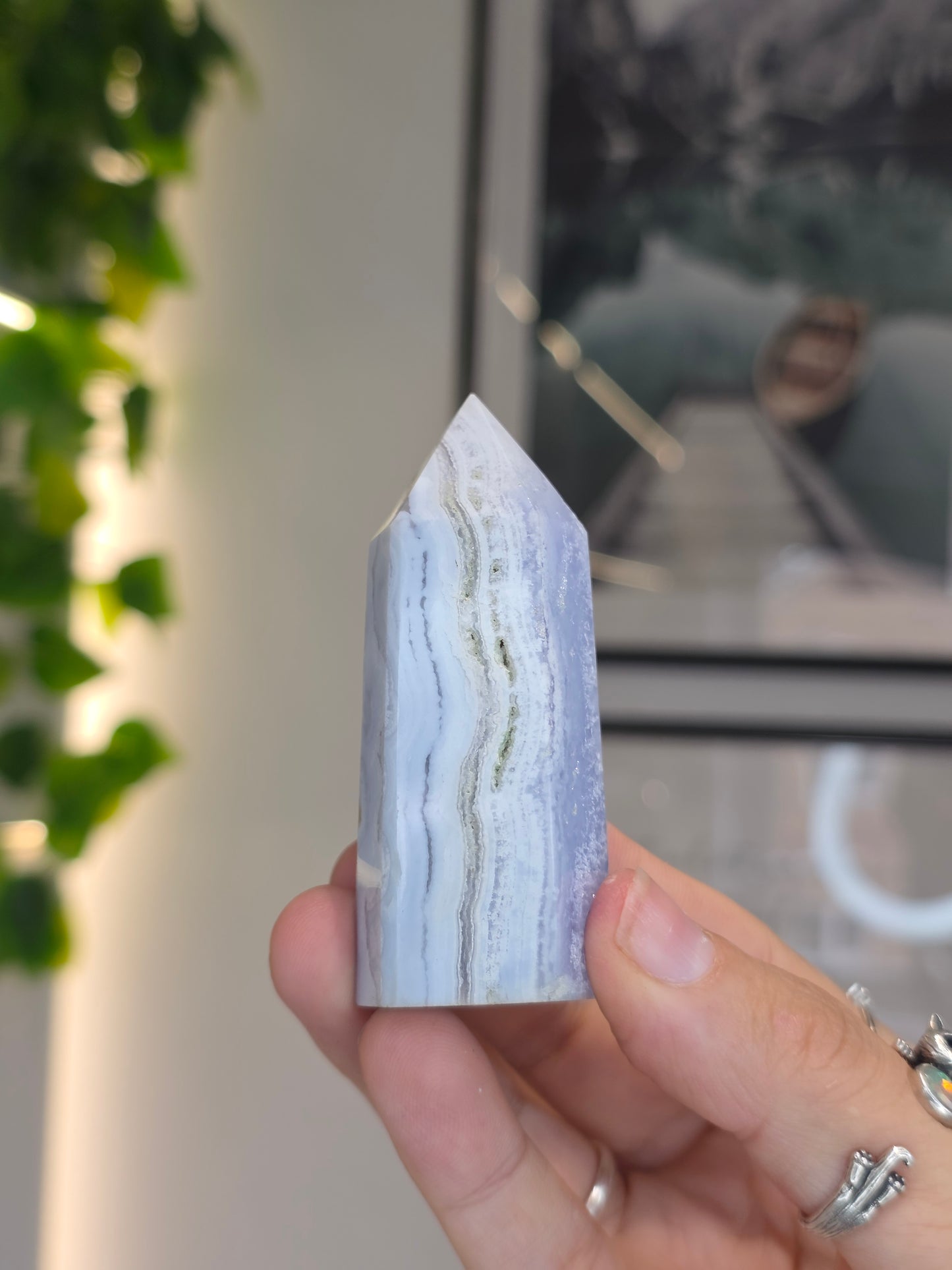 Blue Lace Agate Tower - A