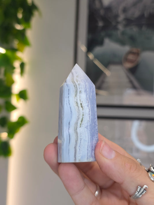 Blue Lace Agate Tower - A