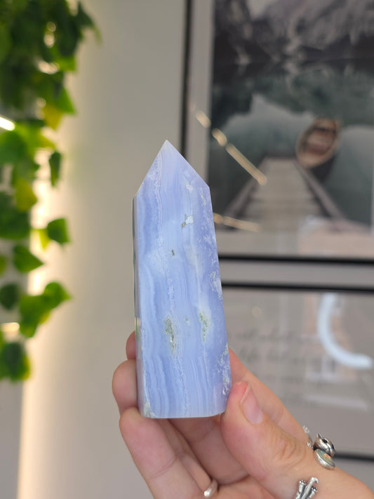 Blue Lace Agate Tower - D