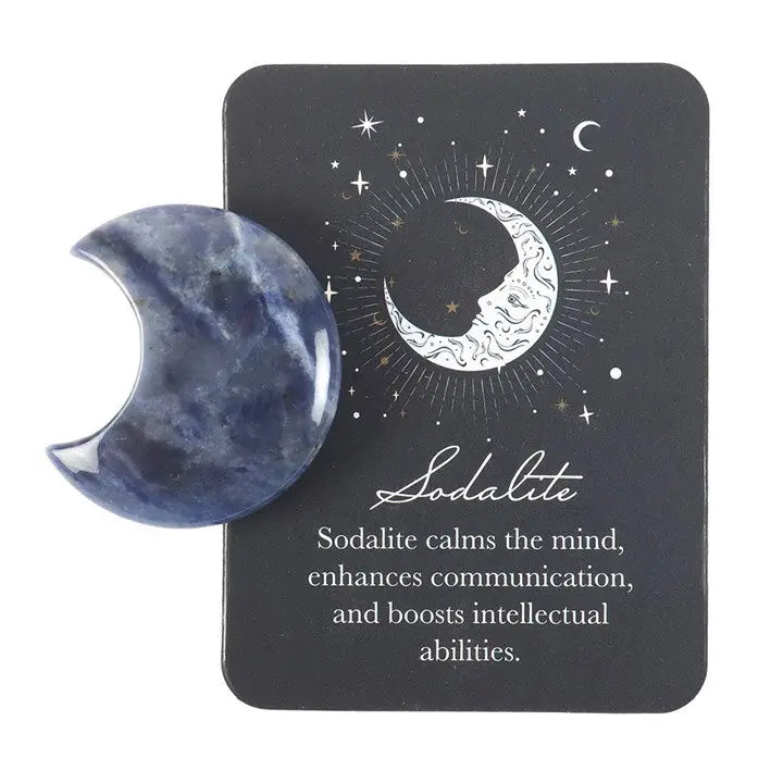 Sodalite Crystal Moon Keepsake Stone in A Box - MAS3412/14