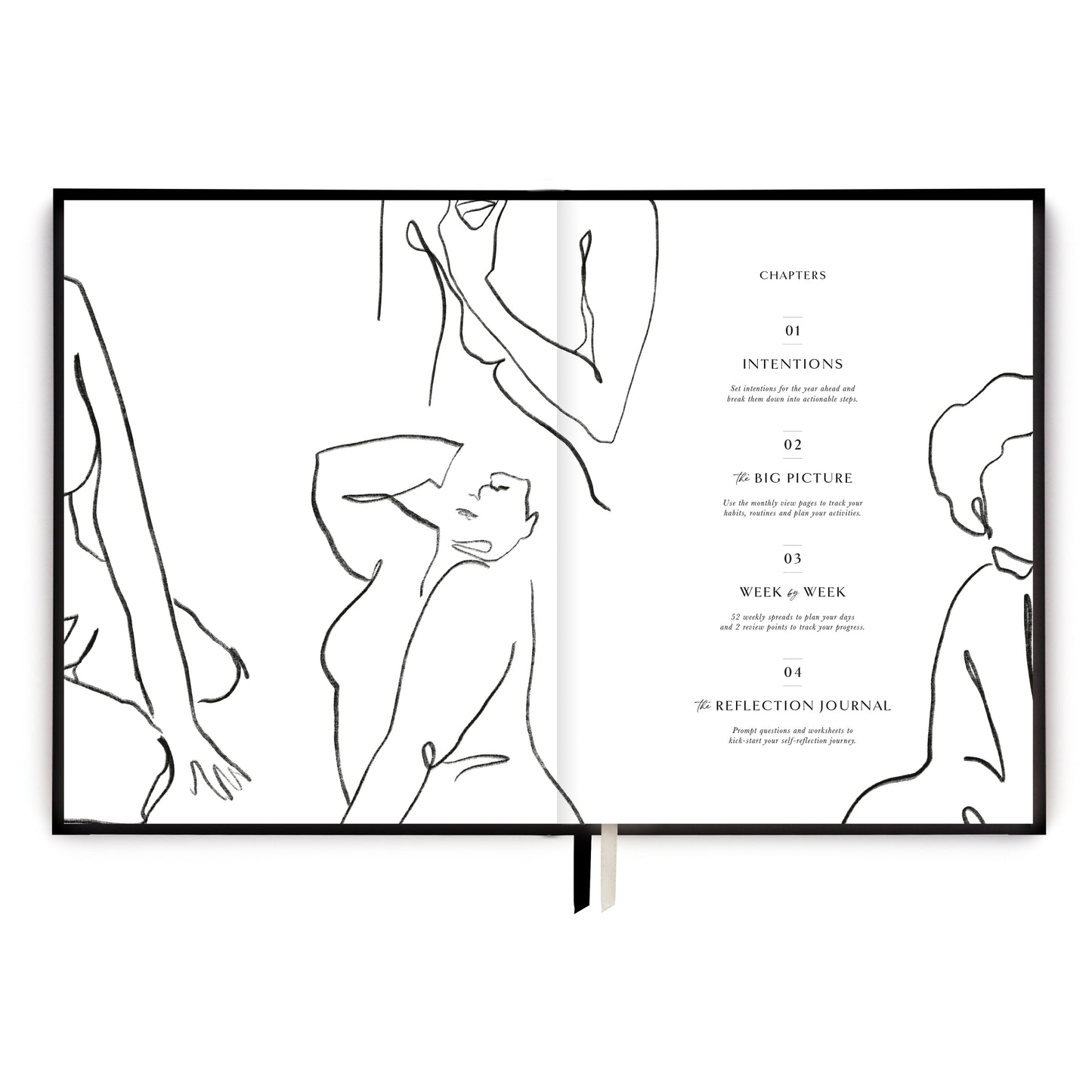 (ECLIPSE) Body + Soul Undated Journal by Blush & Gold in Black - MAS3329/31