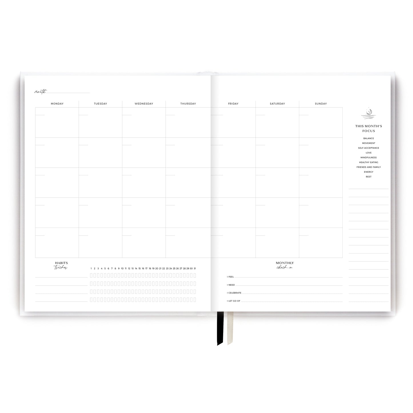 (SOLSTICE) Body + Soul Undated Journal by Blush & Gold in Almond - MAS3326/28