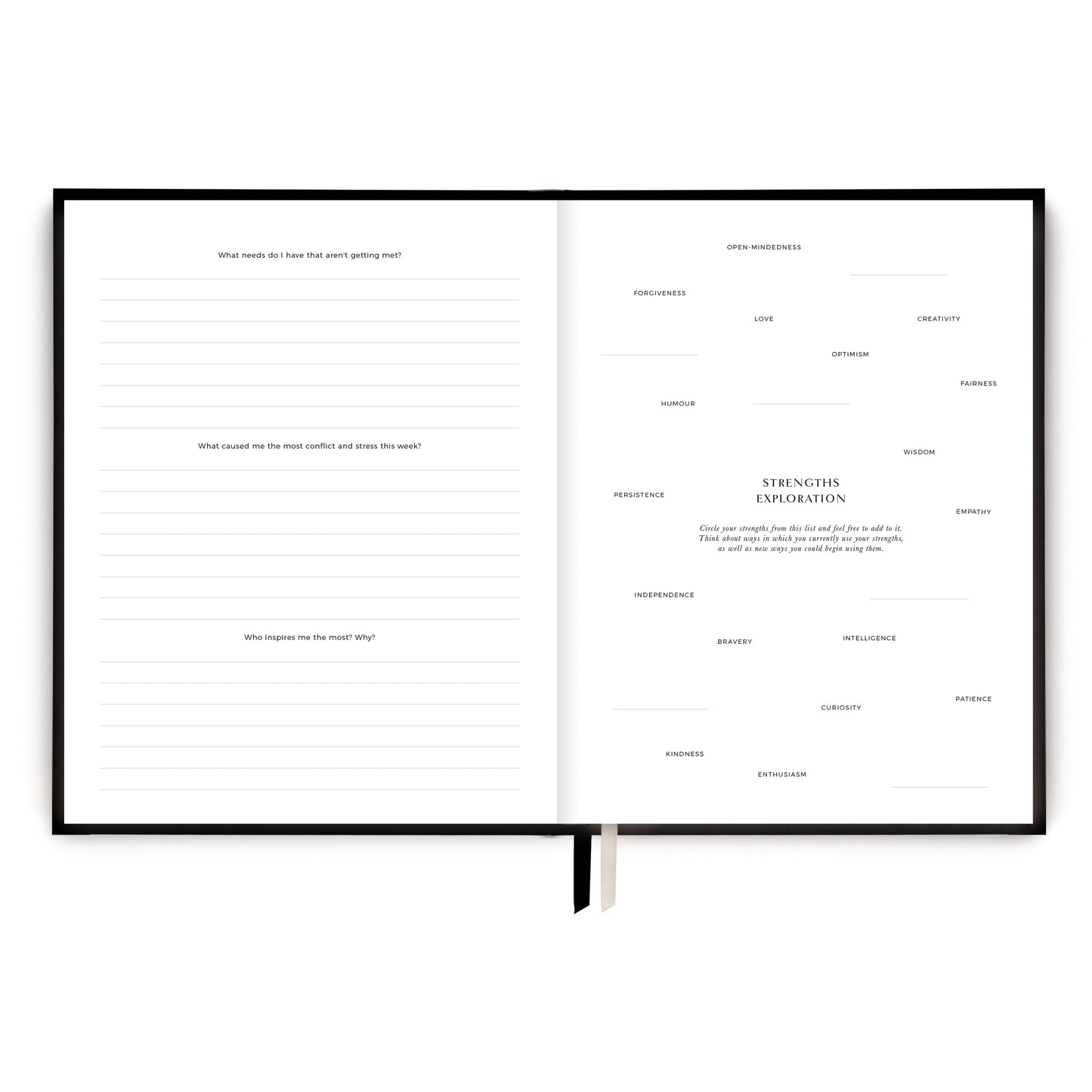 (ECLIPSE) Body + Soul Undated Journal by Blush & Gold in Black - MAS3329/31