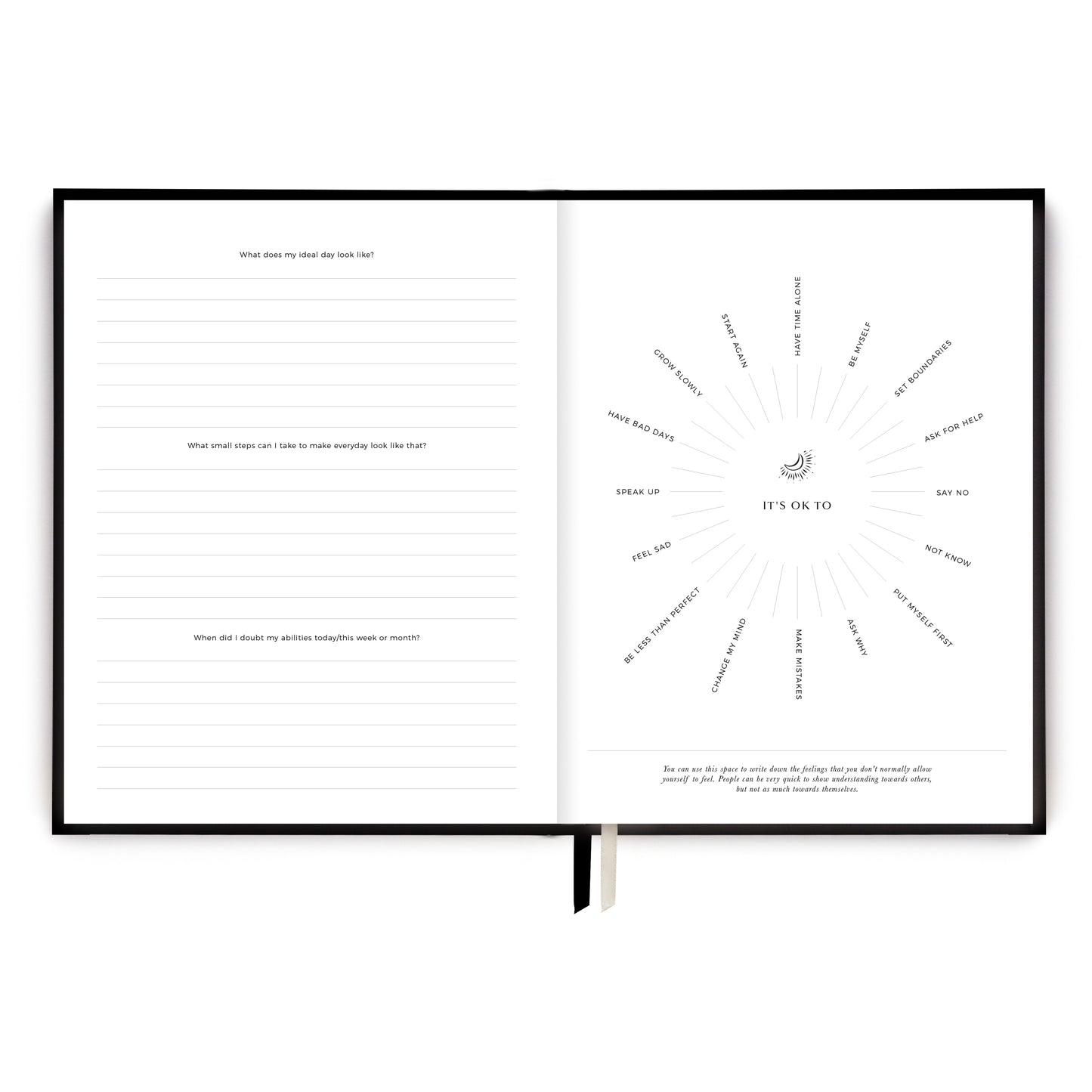 (ECLIPSE) Body + Soul Undated Journal by Blush & Gold in Black - MAS3329/31