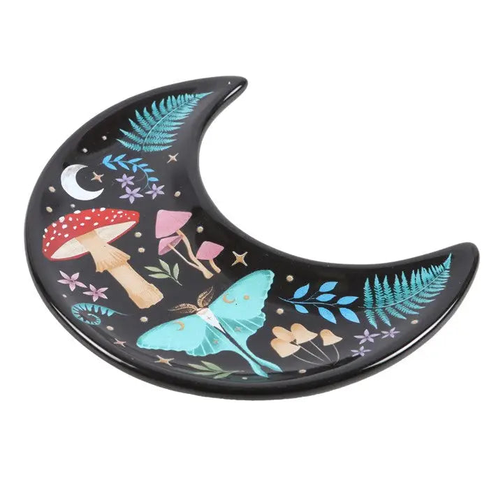 Crescent Moon Dark Forest Print Trinket Dish - MAS3421/23