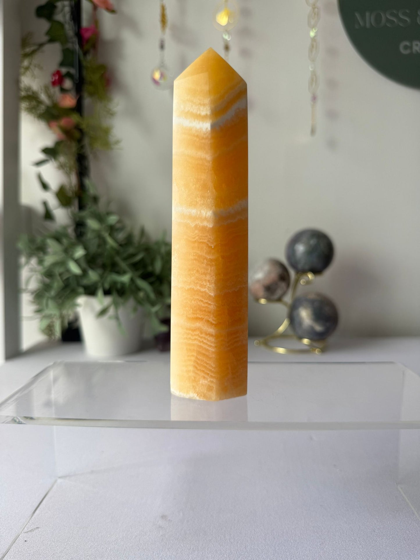 Yellow Calcite Tower - MAS0676