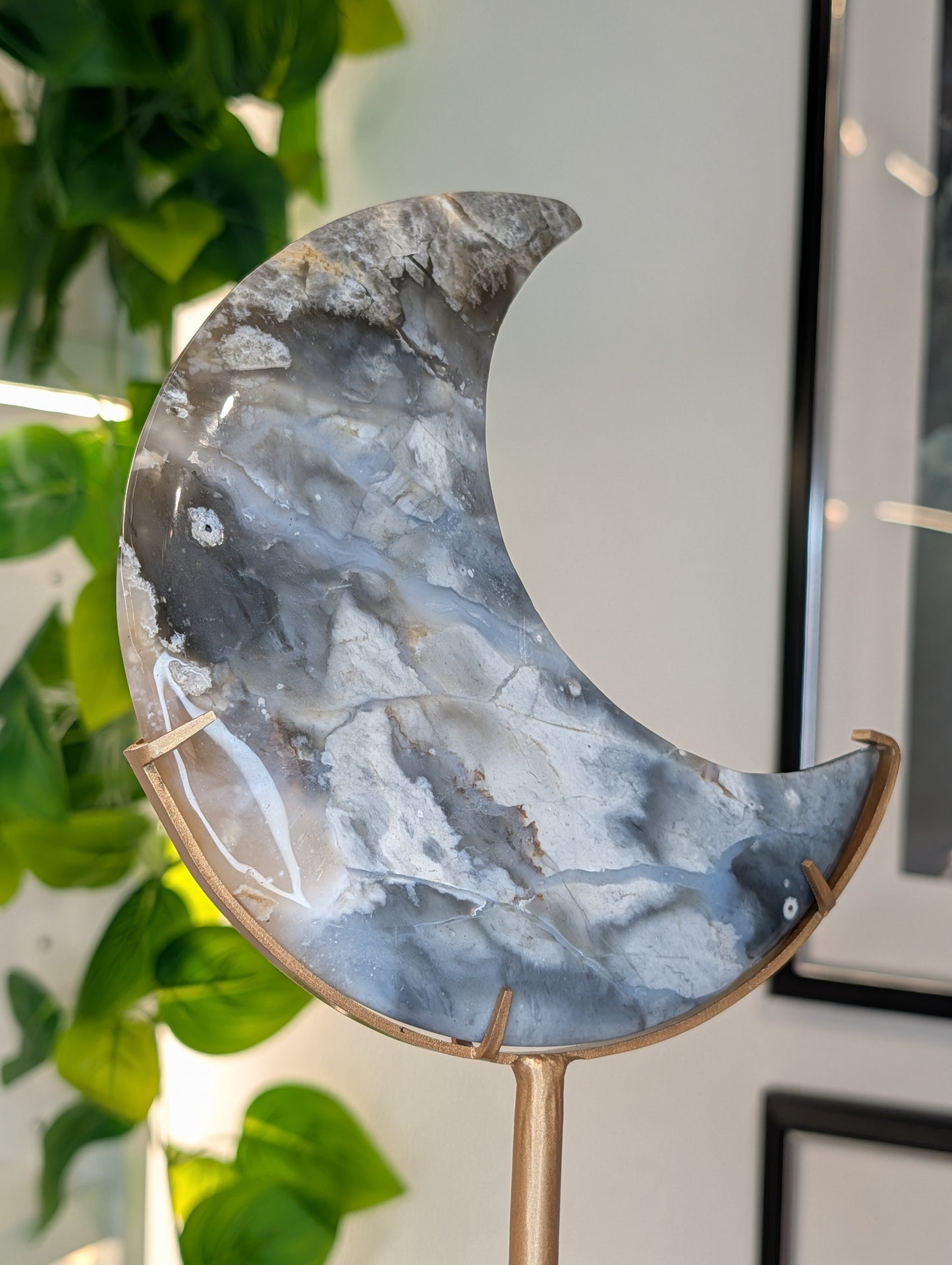 Indonesian Blue / Purple Chalcedony Moon B