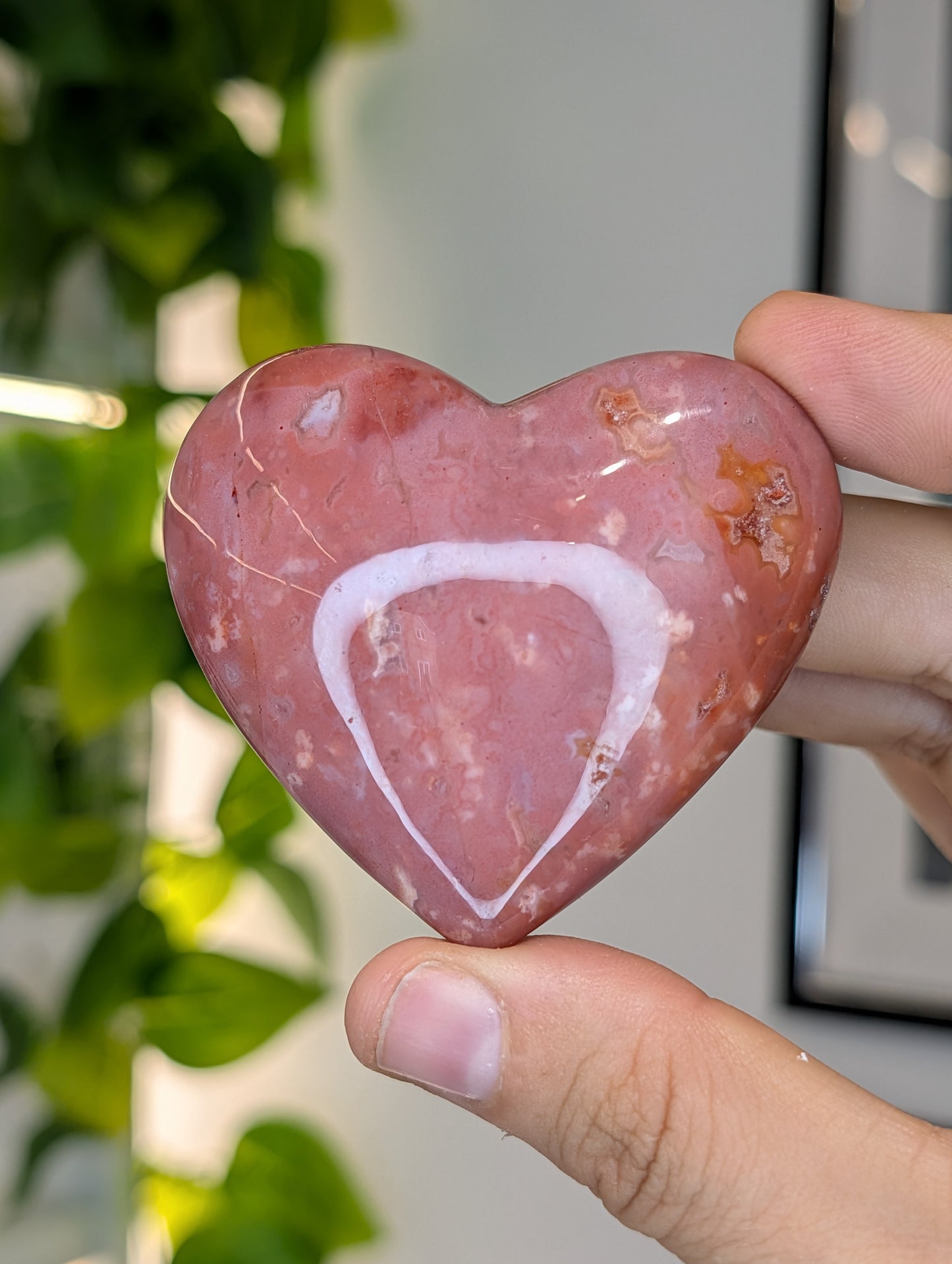 Indonesian Pink Carnelian Heart