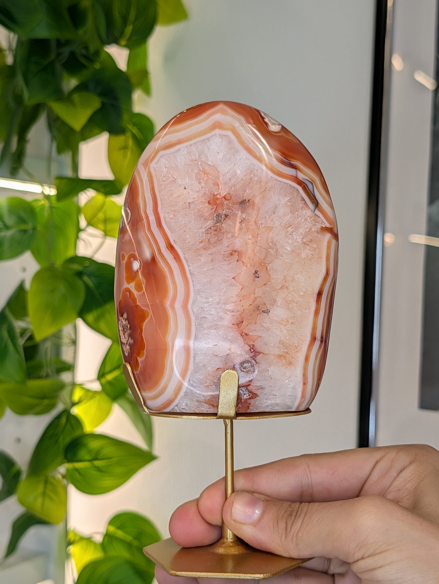 Indonesian Carnelian Polished Freeform on Stand
