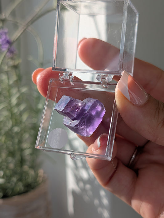 Purple Stepped Fluorite Specimen from Xin Jiang, China